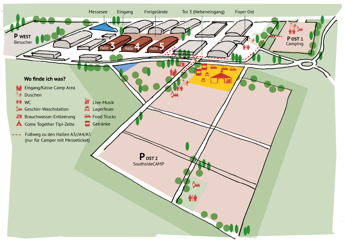 Lageplan der Camp Area auf der Adventure Southside 2025